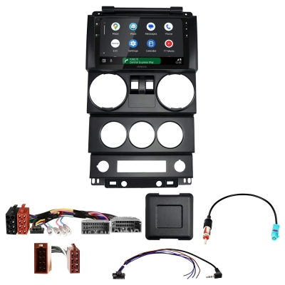 Kenwood DMX80AXS Autoradio-Paket für Jeep Wrangler 2-dörrars 2007-2010
