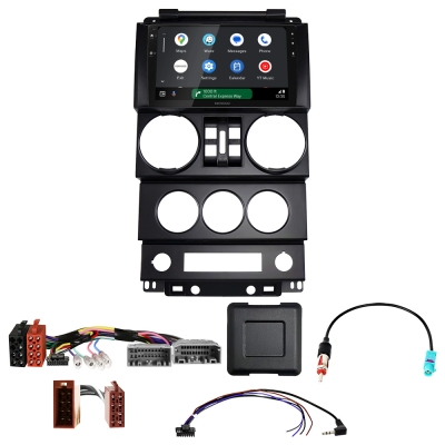Kenwood DMX80AXS Autoradio-Paket für Jeep Wrangler 4-dörrars 2007-2010