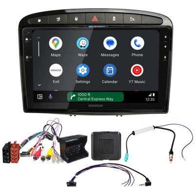 Kenwood DMX80AXS Autoradio-Paket für Peugeot 308 och 408