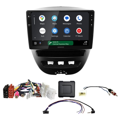 Kenwood DMX80AXS Autoradio-Paket für Toyota Aygo, Citroën C1 och Peugeot 107