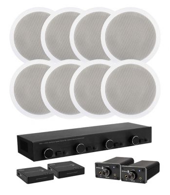 Dayton Audio DTA-120BT mit Lautsprecherumschalter, WiFi-Adapter & 4 Lautsprecherpaaren