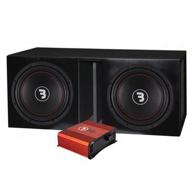 2er-Pack Bass Habit E300D1 Gehäuse & SE2100.1DF, Basspaket
