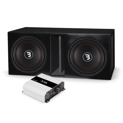 Bass Habit E300D1 in Bassreflexgehäuse mit SP21001FR, 2x12-Basspaket