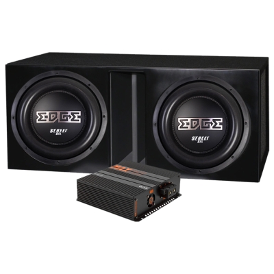 2er-Pack EDP122SPL-E3 im Bassreflexgehäuse mit MAX PA1-3000.1DZ2, 2x12 Basspaket