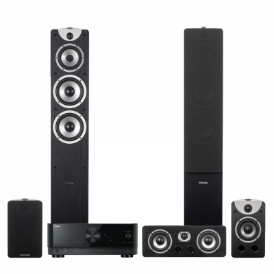 Yamaha RX-V4A & Dynavoice Magic F-7 EX Heimkino-Set 5.0, schwarz