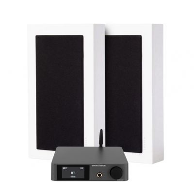 Dynavoice CA802BT & 2er-Pack DLS Flatbox Midi v2, Stereo-Set