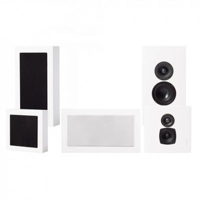 DLS Flatbox Midi v2 On-Wall Lautsprecherpaket 5.0, weiß