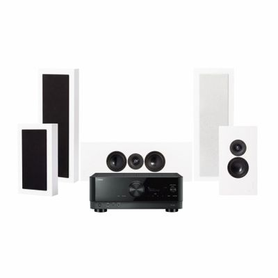Yamaha RX-V6A & DLS Flatbox XL Heimkino-Set 5.0, weiß