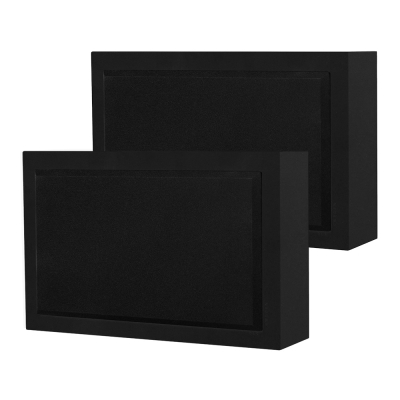 2er-Pack DLS Flatsub 8.2 wandmontierbarer aktiver Subwoofer, mattschwarz