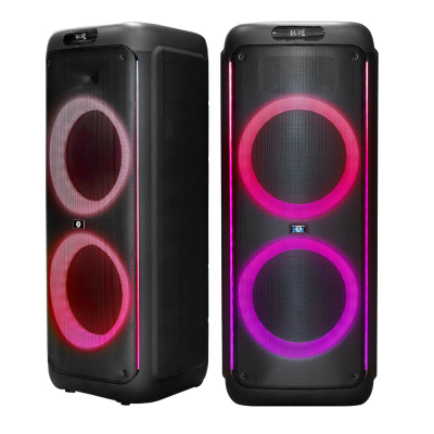 2er-Pack Arcsound HAZE XXL, schwerer Partylautsprecher mit drahtlosem Mikrofon und Bluetooth
