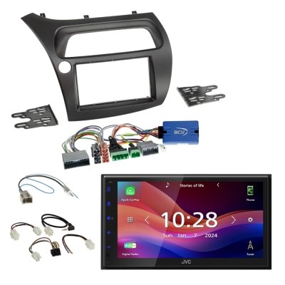 JVC KW-M695DBW Auto-Stereo-Paket für Honda Civic 2006-2011