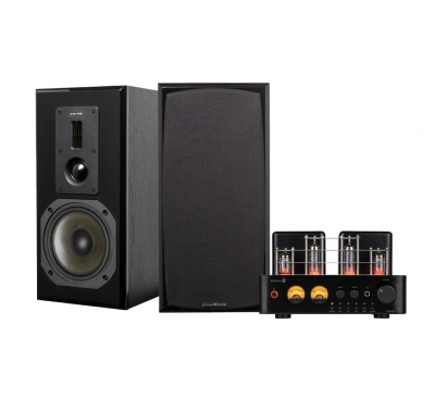 Dayton Audio HTA100 & Dynavoice DM-6II, schwarzes Stereo-Set