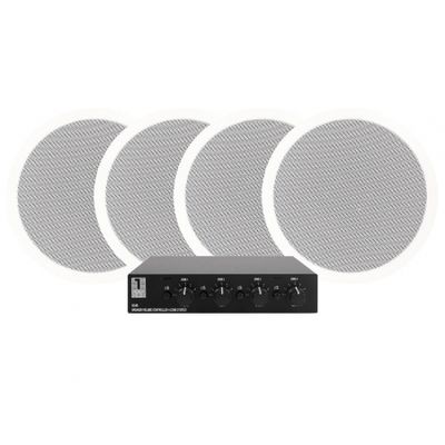 2 Paare DLS IC611, 6,5”-Einbaulautsprecher & System One SC4B