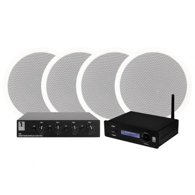 4er-Pack DLS IC611, 6,5”-Einbaulautsprecher, System One SC4B & System One A50BT