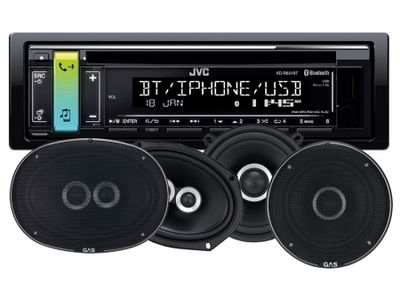 JVC KD-R891BT & GAS Silver-Lautsprecher