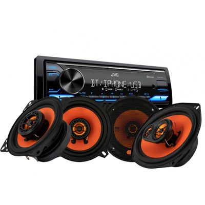 JVC KD-X382BT & GAS MAD X1-Lautsprecher, Car-Audio-Paket