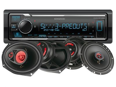 Kenwood KMM-BT358 & Bass Habit PLAY-Lautsprecher, Car-Audio-Paket