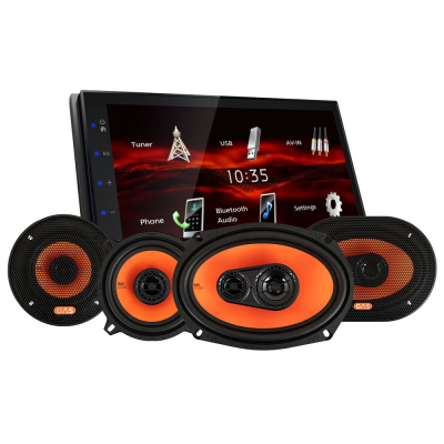 JVC KW-M180BT & GAS MAD X1-Lautsprecher, Car-Audio-Paket