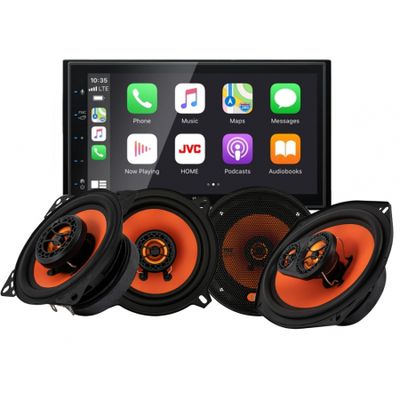 JVC KW-M560BT & GAS MAD X1-Lautsprecher, Car-Audio-Paket