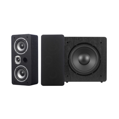 Dynavoice Magic LCR-4 EX mit Challenger Sub 8, 2.1 Lautsprecherpaket in Schwarz
