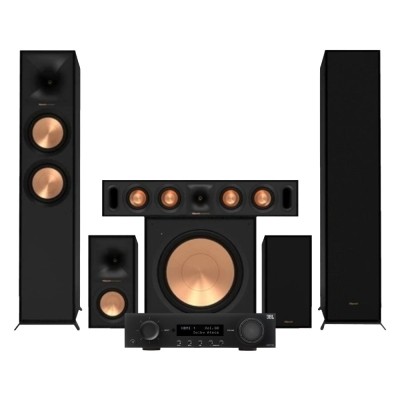 Klipsch R-600F und R-101SW 5.1-Heimkino-Paket mit JBL MA710
