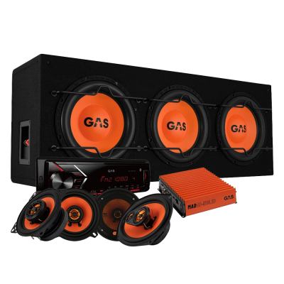 GAS MAD B1-310 und GMA152BTR, komplettes Car-HiFi-Paket mit Endstufe