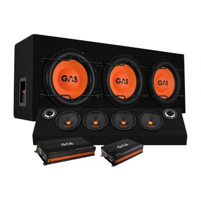 GAS MAD B1-310, Basspaket & SPL-Lautsprecherboard mit Endstufen