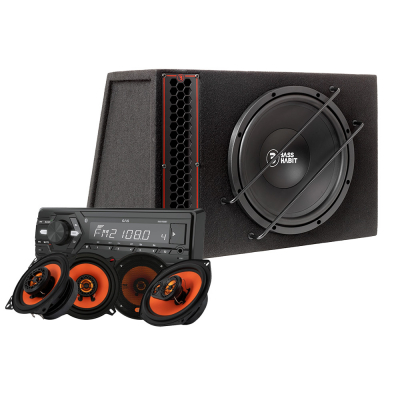 Bass Habit PL112A Komplettpaket mit MAD X1-Lautsprechern und M100-BT