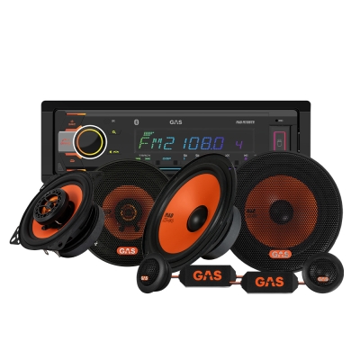 GAS MAD M110-BTR mit MAD K1- und X1-Lautsprechern, Autoradio-Paket