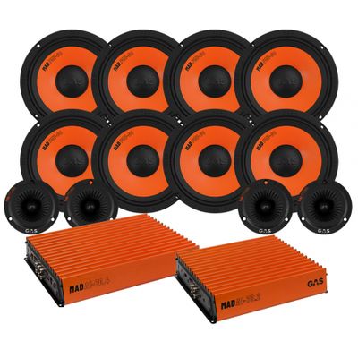 GAS MAD PM1-64 & MAD PT1-254 SPL-Paket mit zwei Verstärkern, groß