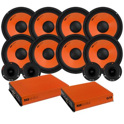 GAS MAD PM1-84 & MAD PT1-254 SPL-Paket mit zwei Verstärkern, groß