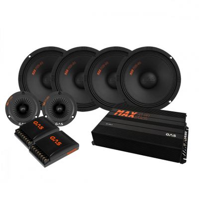 4er-Pack GAS MAD PM2-64 SPL mit Verstärker, mittel