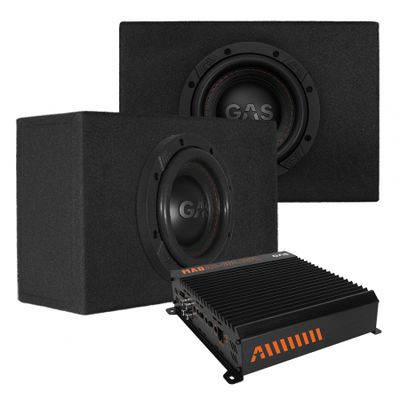 Schlankes Basspaket mit doppelten GAS MAX 6.5”-Subwoofergehäusen