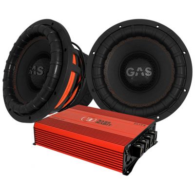 2er-Set GAS MAX S2-12D1 & SPL ELITE 5100.1DF, Basspaket
