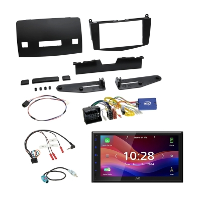 JVC KW-M695DBW Autoradio-Set für Mercedes C-Klasse 2007-2011 (mit Tasten)