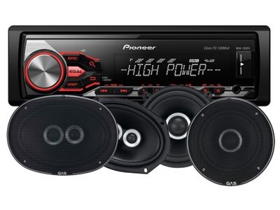 Pioneer MVH-280FD & GAS Silver-Lautsprecher