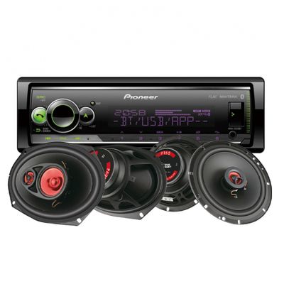 Pioneer MVH-S520BT & Bass Habit Play-Lautsprecher