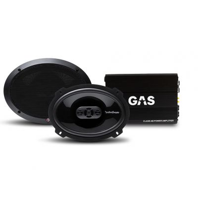Rockford Fosgate Punch 6x9-Zoll & GAS PRO POWER 80.2, Hutablagen-Paket
