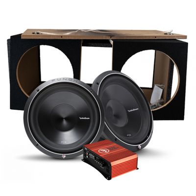 2er-Pack Rockford Fosgate P3D2-12 & Bass Habit SE550.2DF, Bass-Paket als Bausatz