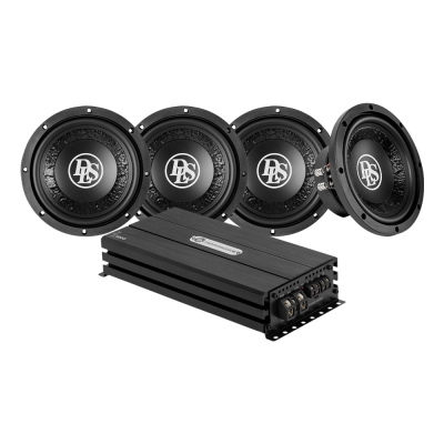 4er-Pack DLS PE8.D2 mit PE1.1000, 4x8 Zoll Basspaket
