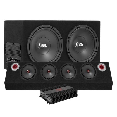 Bass Habit PL212A mit Rebel-Raggarplanke und Verstärker