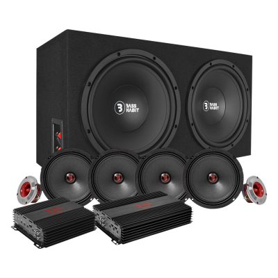 Bass Habit PL212 mit SR165M, SPL-Komplettpaket mit Verstärker