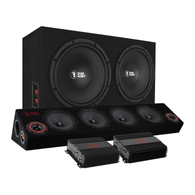 Bass Habit PL212 mit SPL64 und Verstärker, Raggar-Paket