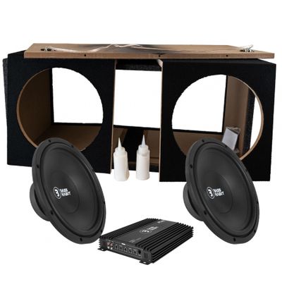 2er-Pack Bass Habit PL300 im Gehäuse mit PP 600.1 (Gen. 2), Bass-Paket als Bausatz