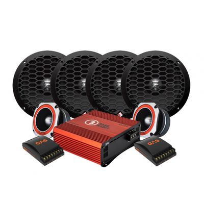 Rockford Fosgate PPS4-6 & Bass Habit SE45T SPL-Paket mit Verstärker, mittel