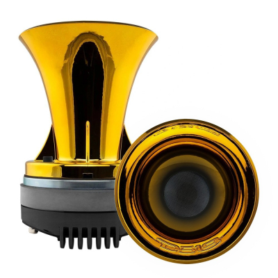 2er-Pack DS18 PRO-DPL1PH, stylische 2-Zoll-Treiber mit goldfarbenem Horn