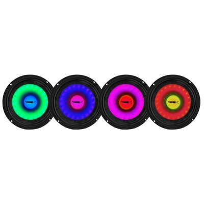 4er-Pack DS18 PRO-X6.4RGB, 6,5 Zoll RGB LED-Mitteltöner