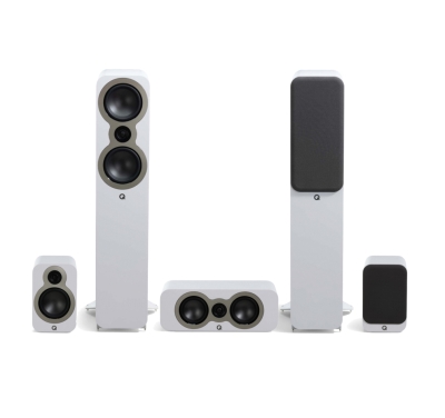 Q Acoustics 3050c 5.0-Lautsprecherpaket mit Center und Surround, weiß