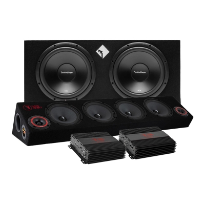 Rockford Fosgate R2-2X12 Raggar-Paket mit Bass Habit SPL64