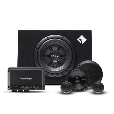 Rockford Fosgate R250X4 mit R2S-1X10 Subwoofergehäuse und Prime-Kitsystem